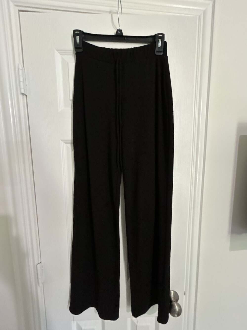 Black Wide-Leg Pants - Smocked Pants - Pull-On Pants